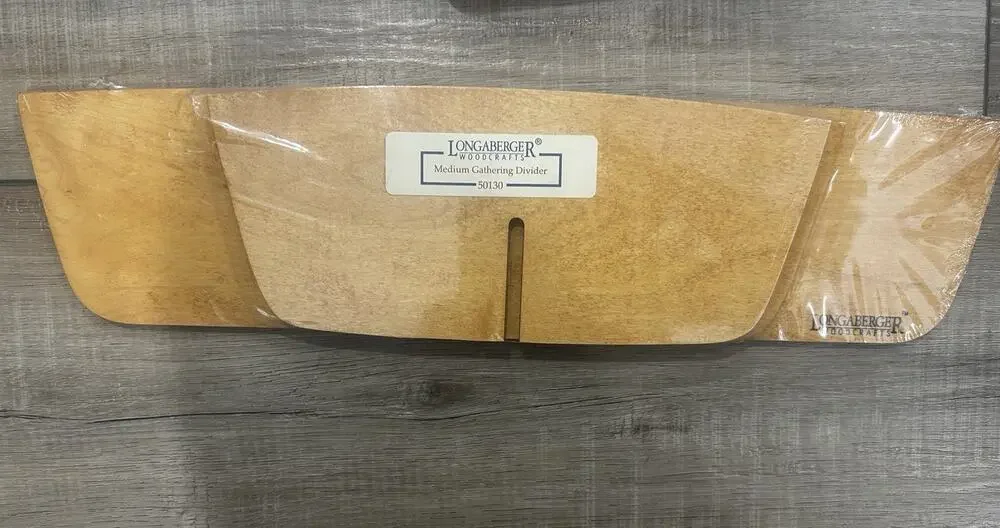 Longaberger Medium Gathering Basket Divider Wood 6 way 50920 NEW